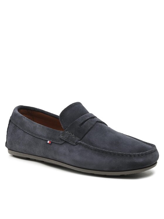 Mocasini Tommy Hilfiger Casual Hilfiger Suede Driver FM0FM04271 Bleumarin