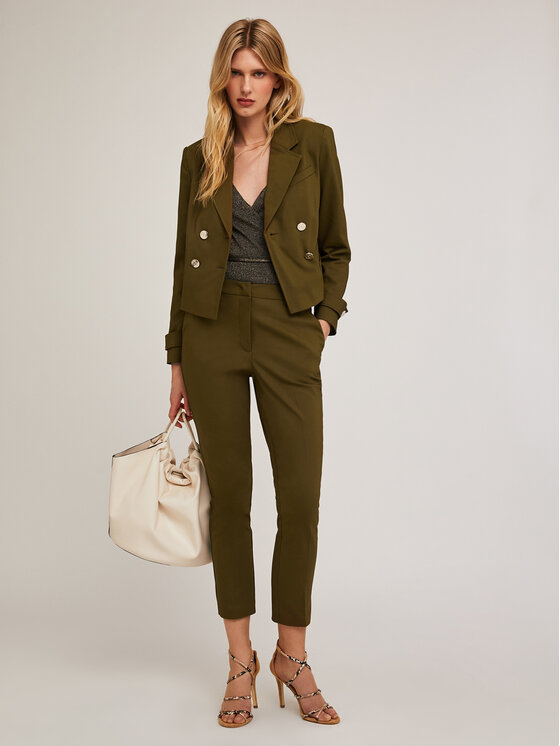 Motivi Motivi Giacca da abito Q685Q000876N035 Verde Cropp Fit