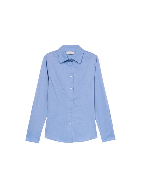 Oltre Oltre Koszula 5080R003161N004 Turkusowy Regular Fit