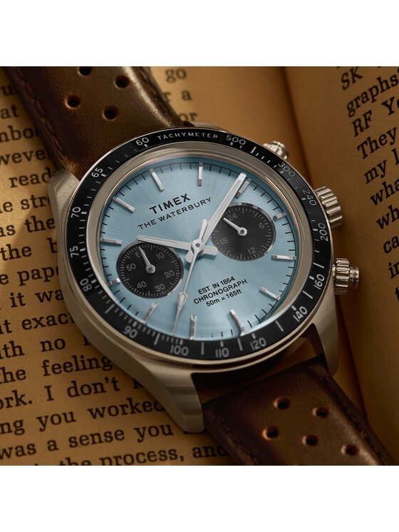 Timex Timex Zegarek TW2Y70600 Brązowy