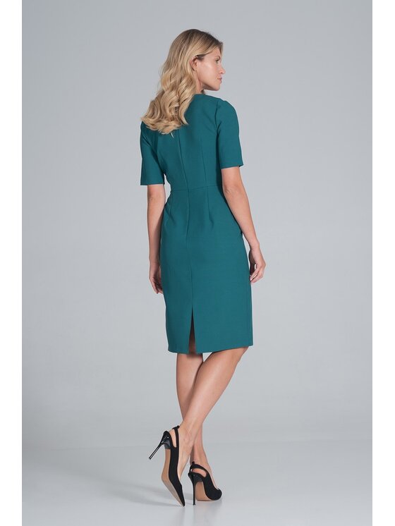 FIGL FIGLFIGL Vestito M851 Verde Regular Fit