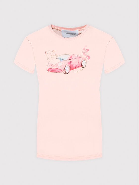 PLNY LALA PLNY LALA T-shirt You Drive Me Crazy Classic PL-KO-CL-00274 Ružičasta Regular Fit