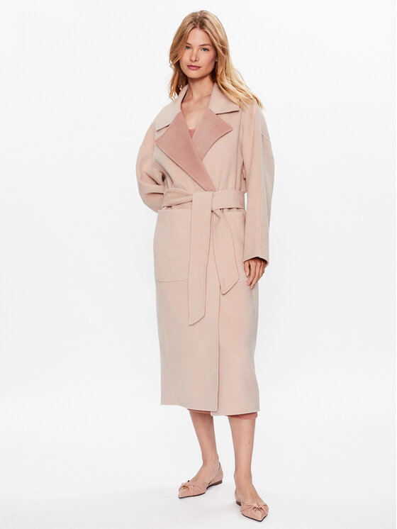 Calvin Klein Calvin Klein Palton de lână K20K205855 Roz Regular Fit