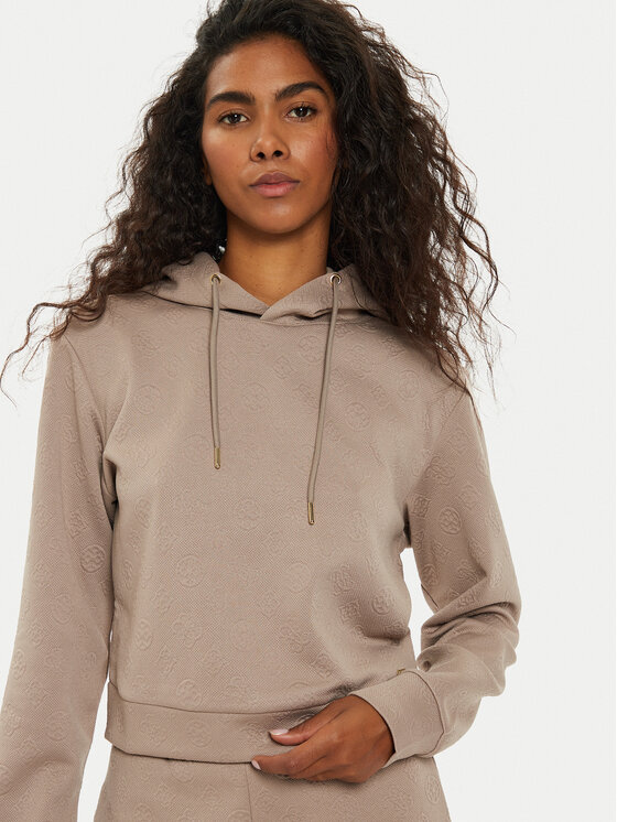 Guess Guess Μπλούζα V4BQ02 KCHR2 Μπεζ Regular Fit