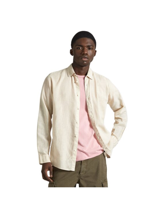 Pepe Jeans Pepe Jeans Košile Paytton PM308523 Béžová Regular Fit