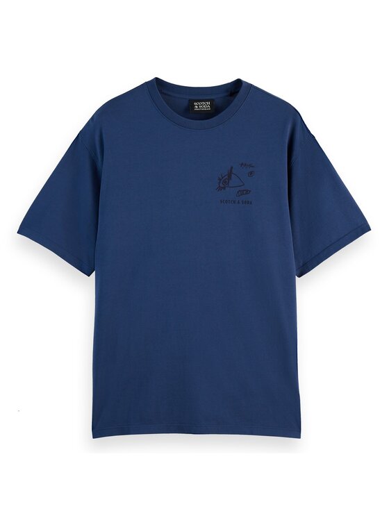 Scotch & Soda Scotch & Soda T-Shirt 28124 Niebieski Comfort Fit