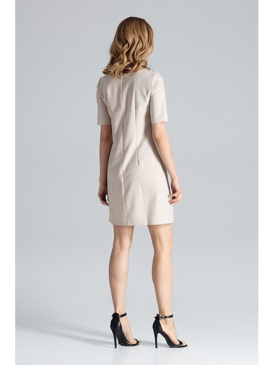 FIGL FIGL Φόρεμα M634 Μπεζ Regular Fit