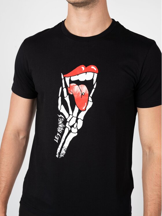Les Hommes Les Hommes T-Shirt LBT1003700P Μαύρο Regular Fit