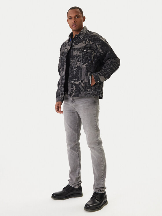 Karl Lagerfeld Jeans Karl Lagerfeld Jeans Džinsinė striukė B1M14033 Pilka Regular Fit