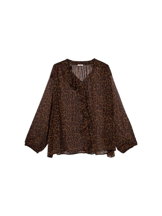 Oltre Oltre Blusa 2013E100371N0V2 Marrone Regular Fit