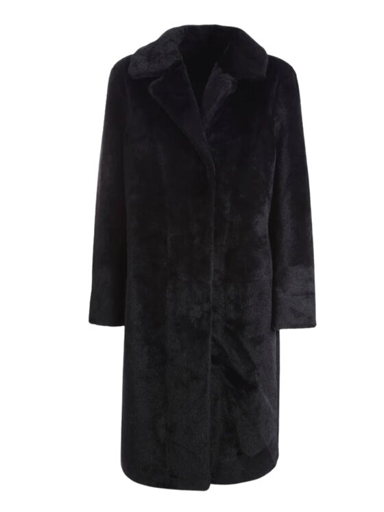 Yes Zee Yes Zee Pelliccia Ecopelliccia lunga Nero Reglan Fit
