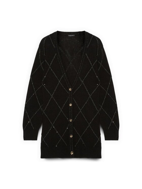 Fiorella Rubino Fiorella Rubino Cardigan M752L008136N033 Nero Regular Fit