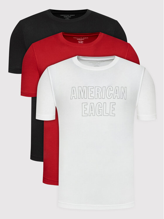 American Eagle 3 marškinėlių komplektas 016-0181-5110 Spalvota Regular Fit