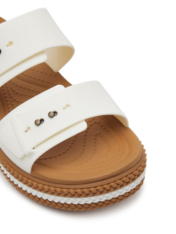 Crocs Crocs Şlapi Brooklyn Woven Buckle 209978 Alb