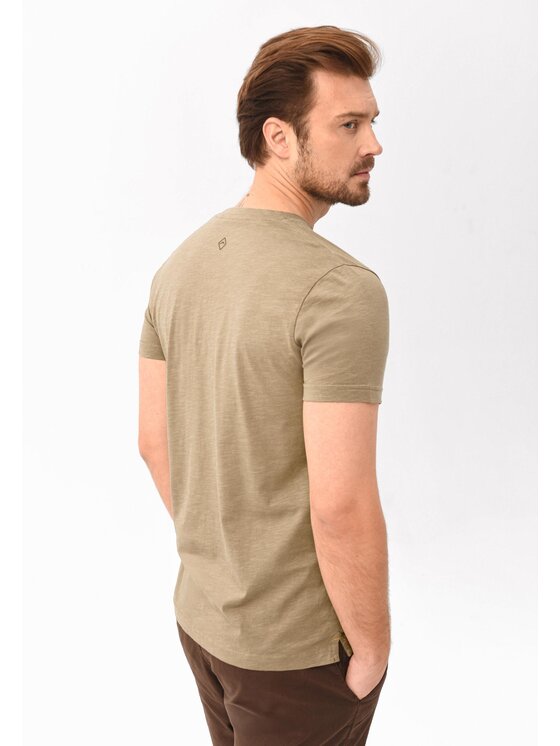 Volcano Volcano T-Shirt T-WARREN Szary Regular Fit