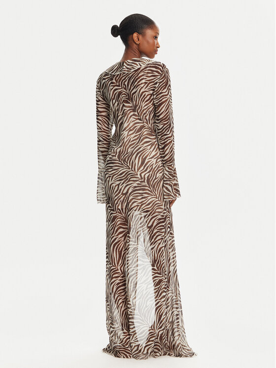 Haveone Haveone Abendkleid AVS-N043 Braun Slim Fit