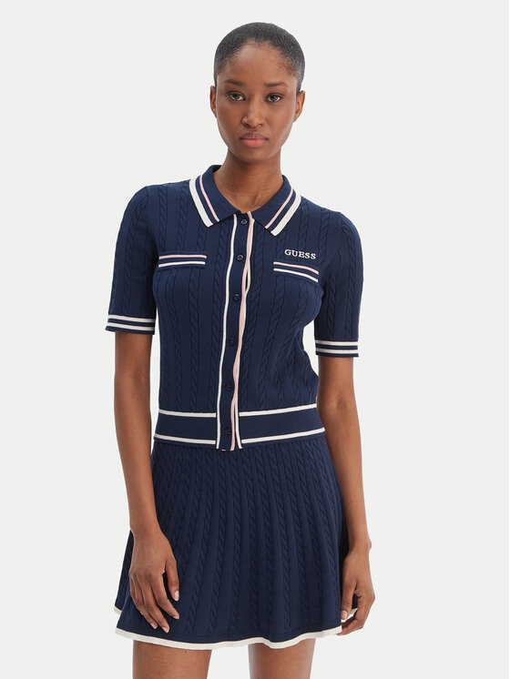 Guess Guess Džemper V6RR02 Z4652 Tamnoplava Regular Fit