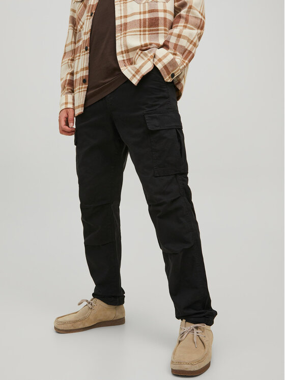 Jack&Jones Jack&Jones Hlače Ace 12216664 Crna Carrot Fit