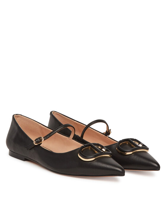 TWINSET TWINSET Baleriny 251TCP064 Czarny