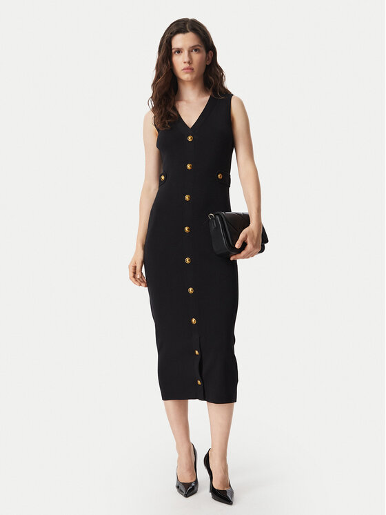 MICHAEL Michael Kors MICHAEL Michael Kors Strickkleid MT683J25ZV Schwarz Slim Fit