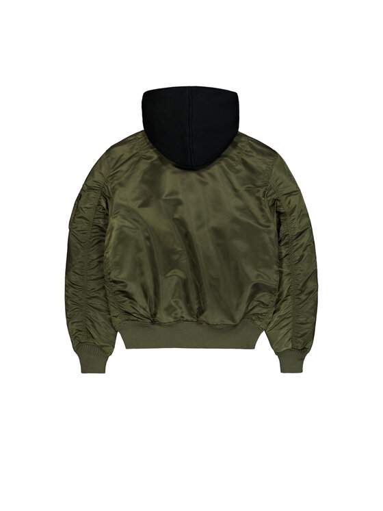 Alpha Industries Alpha Industries Kurtka bomber MA-1 D-Tec Hood Bomber Jacket Zielony Slim Fit