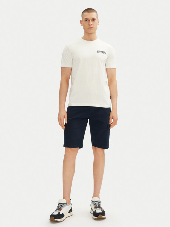 Napapijri Napapijri T-krekls S-Vignoni Back SS NP0A4ILXN1A1 Balts Regular Fit