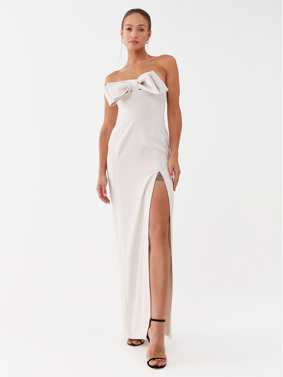 Pinko Večerné šaty Tunnel Abito 101766 7624 Écru Regular Fit