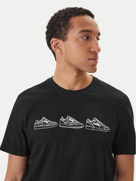 Reebok Reebok Тишърт Harley RK25569CCM Черен Regular Fit