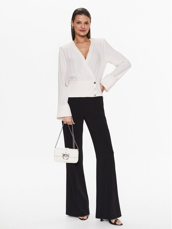 PINKO Pinko Bluse Bravo 101141 8889 Écru Regular Fit