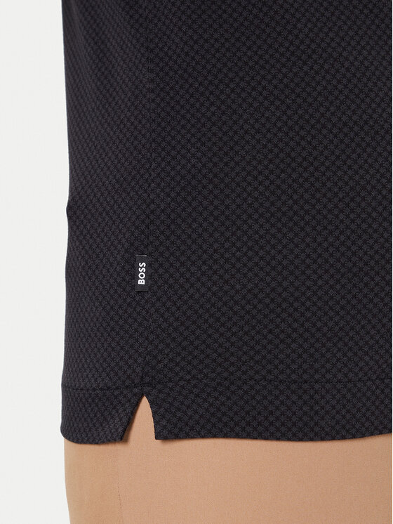 BOSS BOSS Тениска с яка и копчета H-Peduzzi 06 50549583 Черен Regular Fit