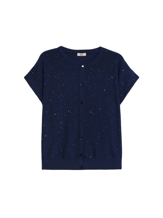 Oltre Oltre Cardigan M495J005256N034 Blu Regular Fit