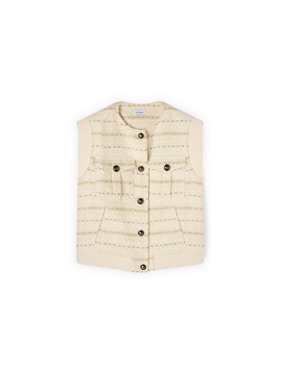 Motivi Motivi Cappotto L018W000034N011 Écru Regular Fit