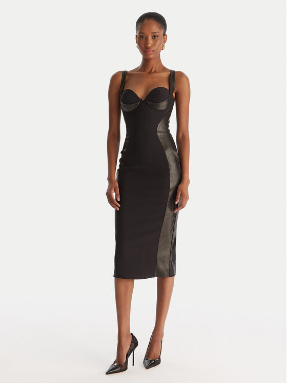 Elisabetta Franchi Elisabetta Franchi Cocktail obleka AB-838-57E2-V480 Črna Slim Fit