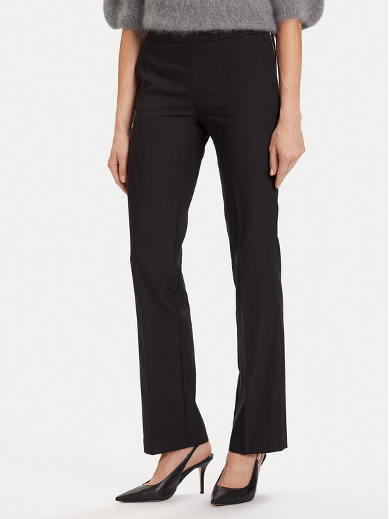 Morgan Morgan Pantaloni din material 242-PBEKA.F Negru Slim Fit
