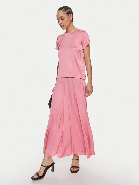 ViCOLO ViCOLO Spódnica midi TB0036 Różowy Regular Fit