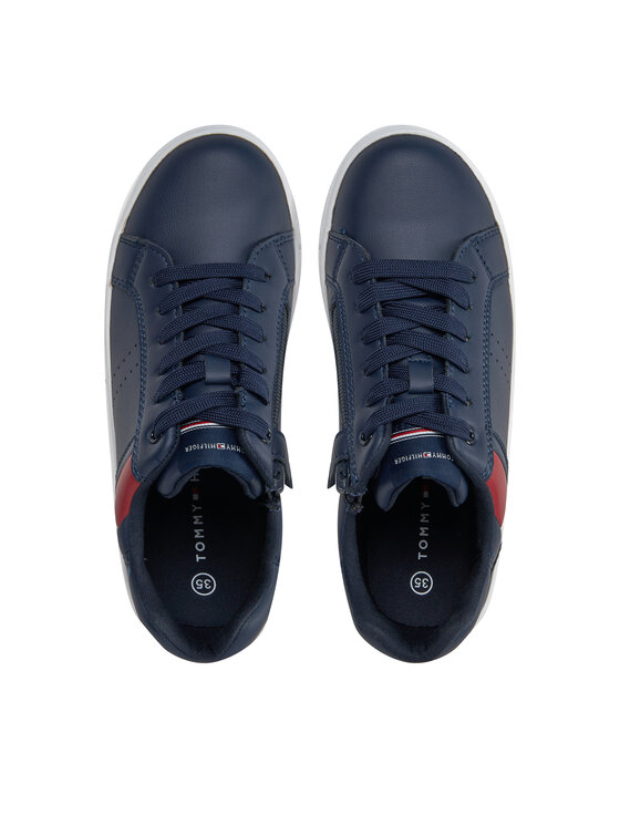 Tommy Hilfiger Tommy Hilfiger Snīkeri Flag Low Cut Lace-Up Sneaker T3X9-33356-1355 S Tumši zils
