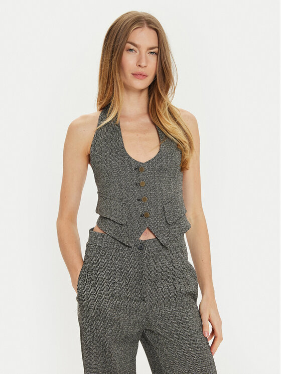 ViCOLO Gilet TS0510 Grigio Regular Fit, taglia : S