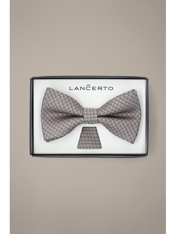 Lancerto Lancerto Komplet mucha i poszetka Mucha Beżowa MU090126000018 Beżowy