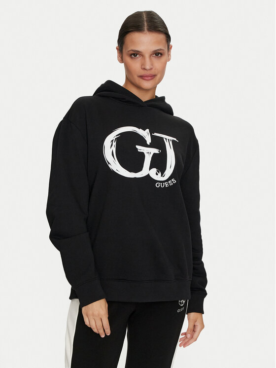 Guess Felpa Sara V4YQ00 K68I4 Nero Relaxed Fit, taglia : XXS