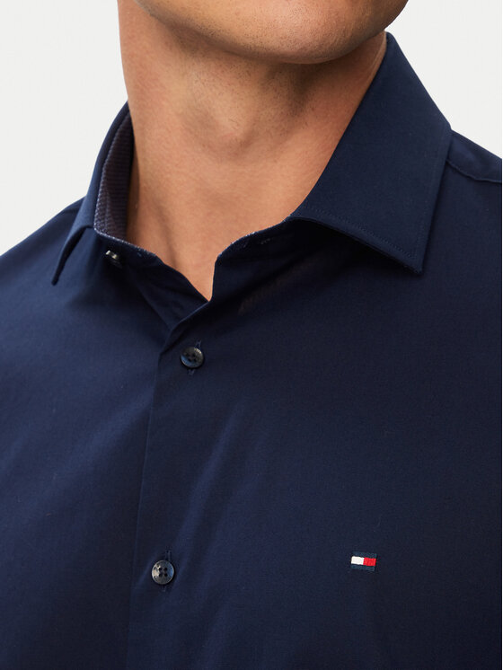 Tommy Hilfiger Tommy Hilfiger Košulja MW0MW43749 Tamnoplava Slim Fit