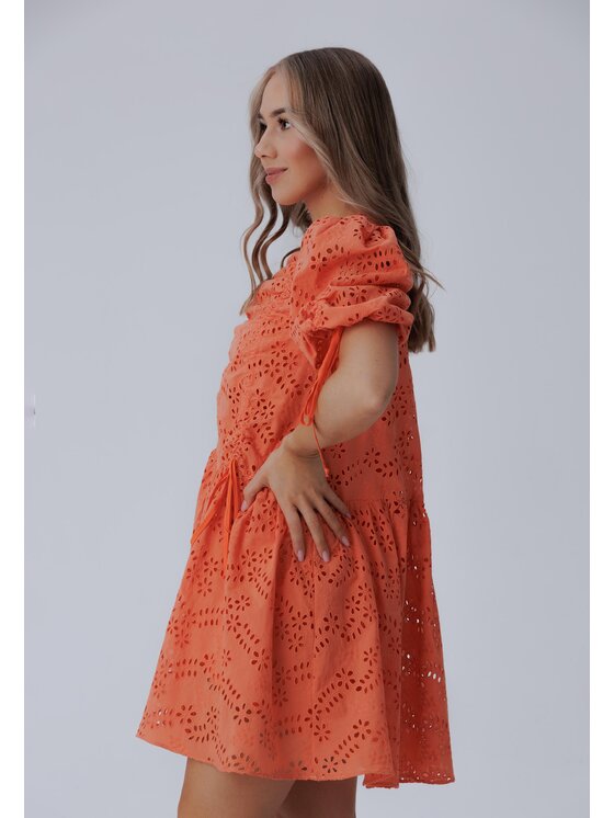 LAURELLA LAURELLA Sukienka codzienna 4SS251 Pomarańczowy Regular Fit