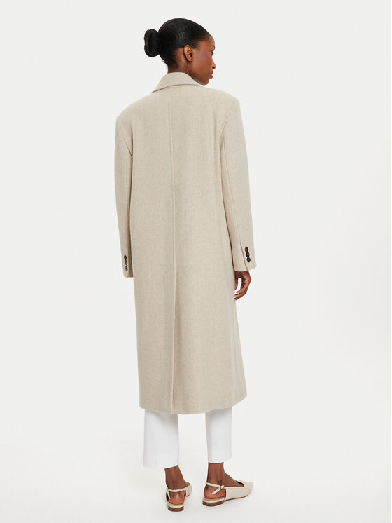 Marella Marella Cappotto di lana Acacia 2423016014 Beige Regular Fit