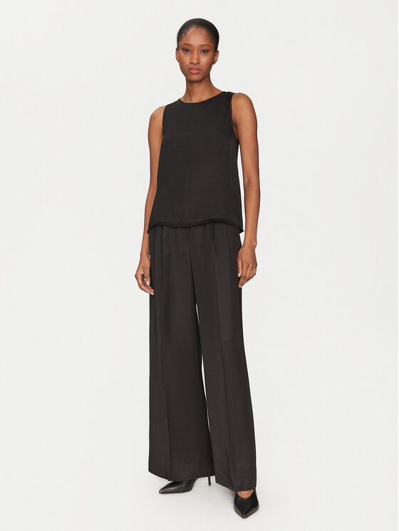 Marella Marella Pantaloni palazzo Pianosa 2515131041 Negru Wide Leg