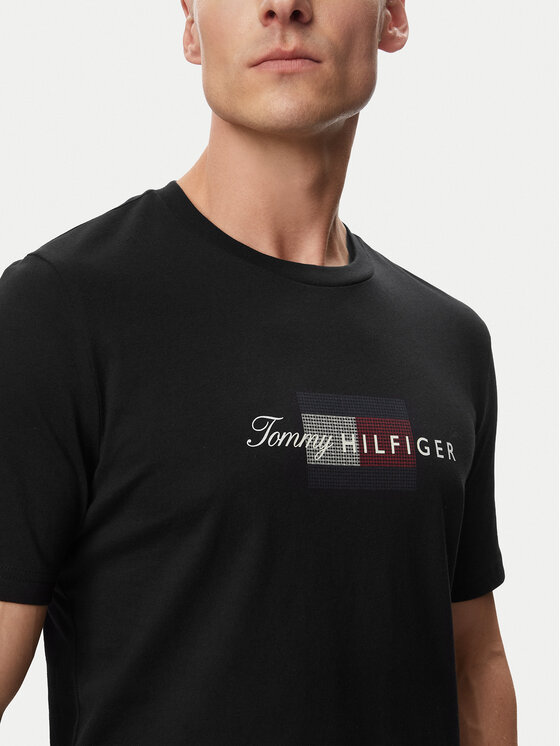 Tommy Hilfiger Tommy Hilfiger T-shirt MW0MW43226 Crna Regular Fit