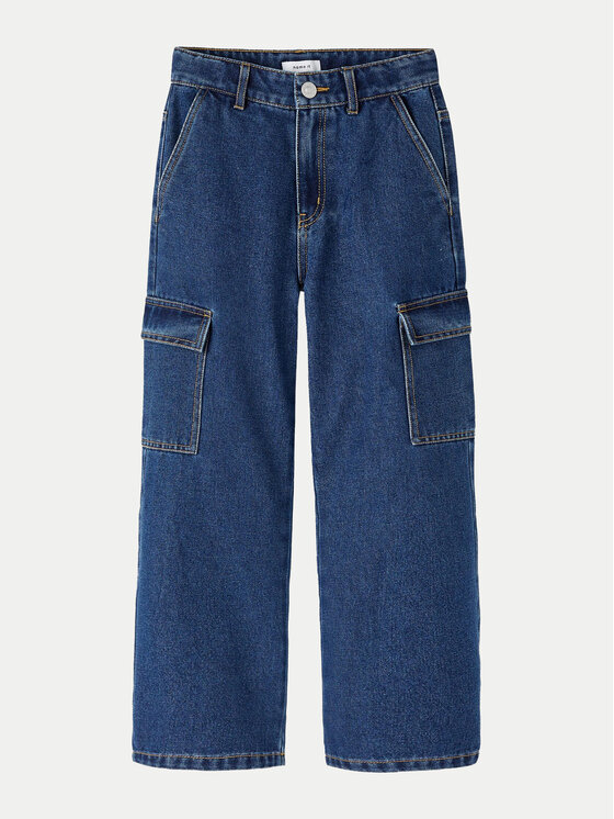NAME IT NAME IT Jeans hlače 13220709 Mornarsko modra Wide Leg