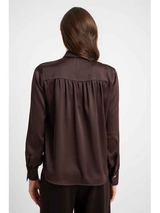 CLICK CLICK Πουκάμισο 10-6960 Καφέ Regular Fit