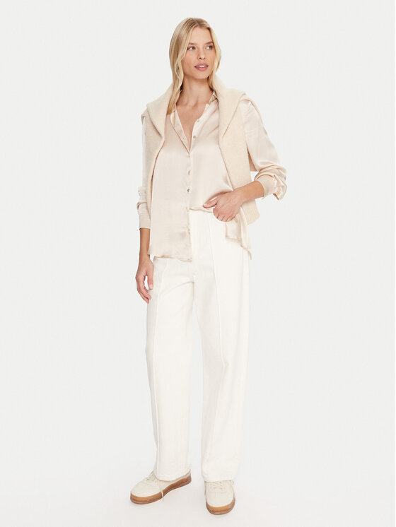 Marella Marella Camicia Bunny 2523116015 Écru Regular Fit