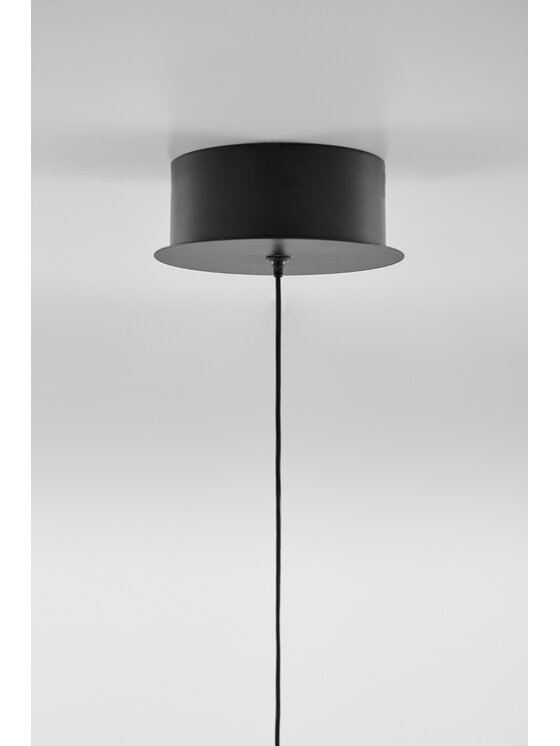 MIAhome MIAhome Lampa sufitowa LED z metalu i szkła czarna Necsar Biały