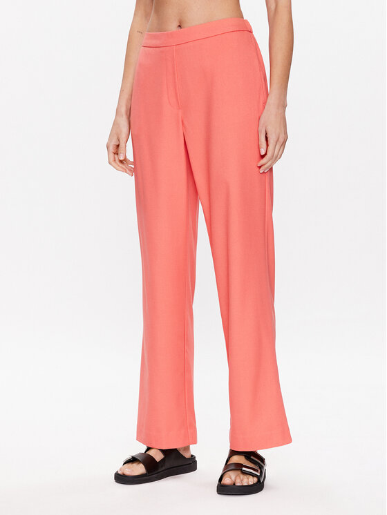 Moss Copenhagen Moss Copenhagen Pantaloni din material Fanilla 17264 Roz Regular Fit
