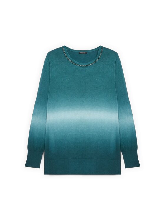 Fiorella Rubino Fiorella Rubino Sweter M087L008360N0V5 Turkusowy Regular Fit